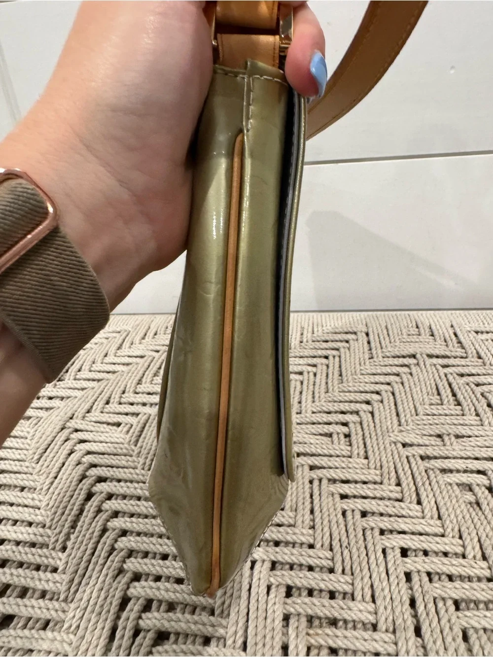Louis Vuitton Vintage gold monogram Vernis Thompson Street shoulder bag